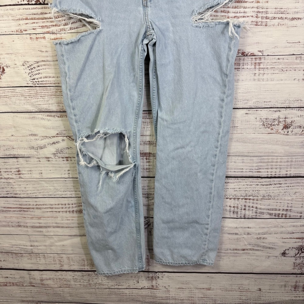 GRLFRND Bella Light Wash High Waist Distressed‎ Ripped Cut Out Jeans Women Denim - Picture 4 of 11